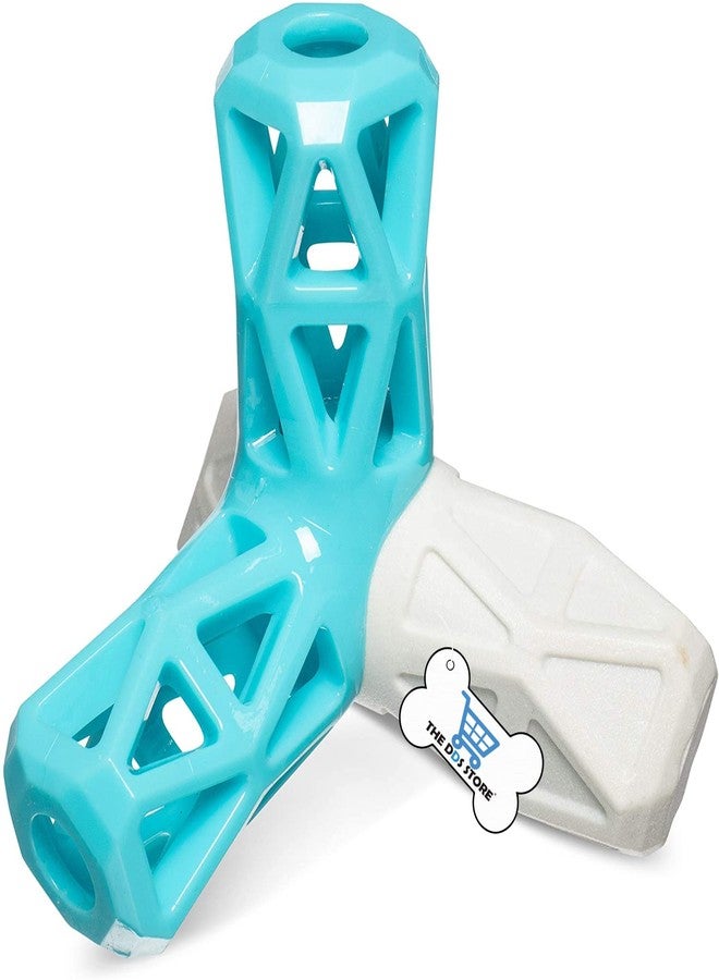 THE DDS STORE Dual Textured Jack Squeaky Dog Chew Toy Enrichment, Foraging Dog Treat Toy with Squeaker, Fill with Treats, Paste and Food-1 Piece (Color May Vary) (Puzzle Jack) - Image 1